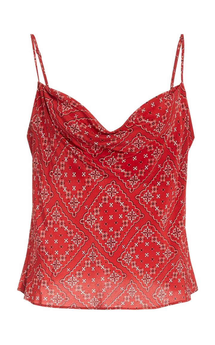 Rixo Jill Paisley-print Silk-crepe Camisole