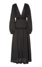 Matin V-neck Cotton Maxi Dress