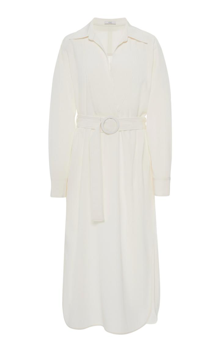 Moda Operandi Co Belted Satin Shirt Dress Size: Xs