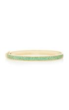 Ark Saturn 18k Gold Emerald Bangle