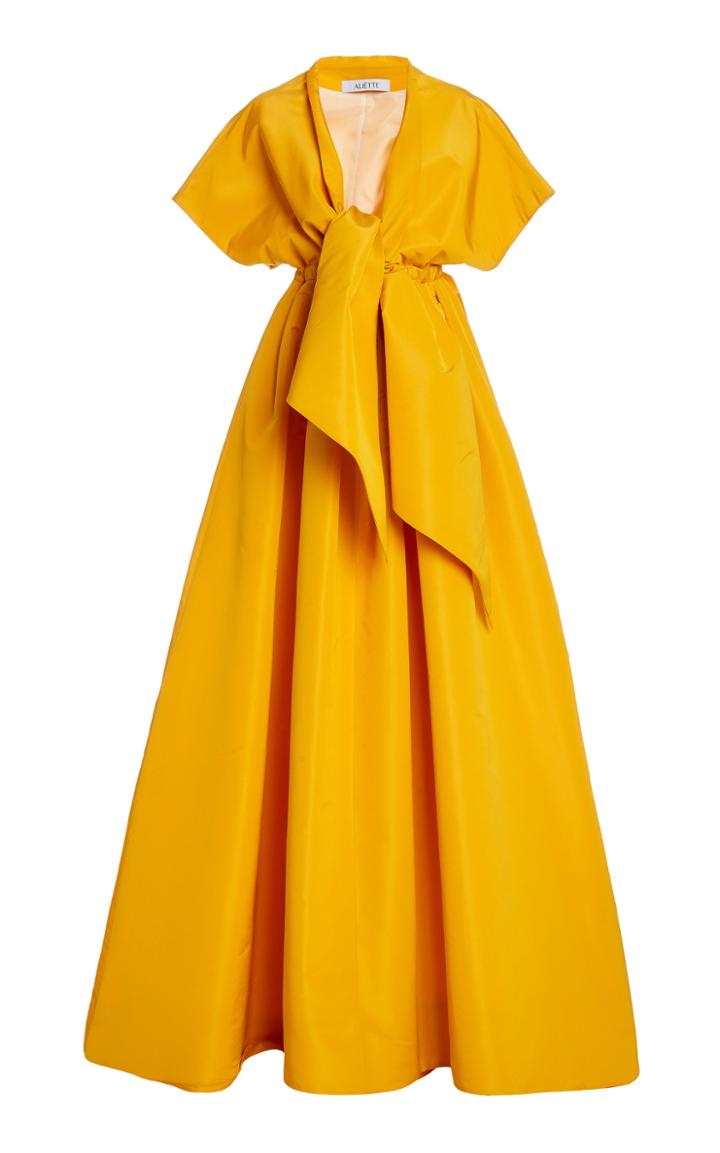Moda Operandi Alitte Draped Satin Gown