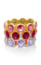 Roxanne Assoulin Set Of Three Technicolor Crystal Bracelets