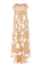 Moda Operandi Sandra Mansour L'inatteignable Floral-embroidered Tulle Strapless Gown