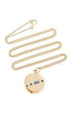 Wwake Limited Edition Small Blue Sapphire Medallion 20 Necklace