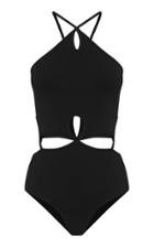 Moda Operandi Christopher Esber Looped Halter One-piece Swimsuit