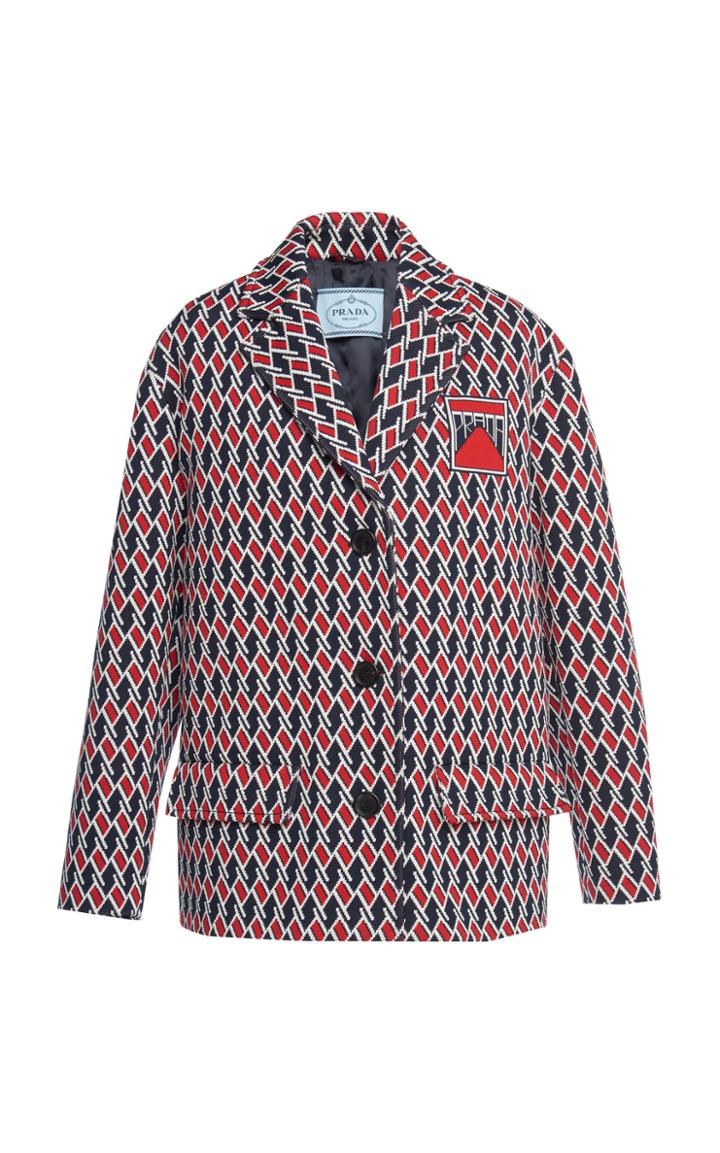 Prada Jaquard Argyle Jacket