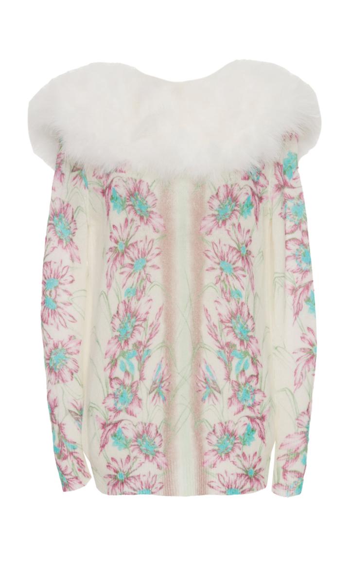Blumarine Floral Print Sweater