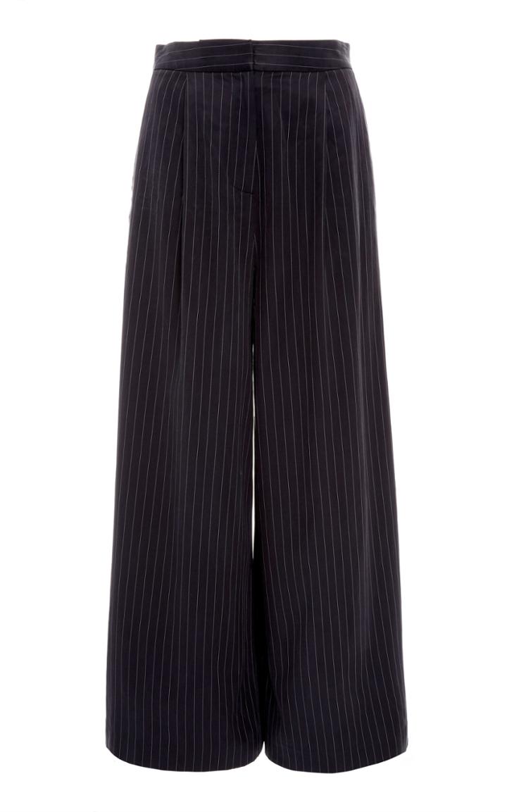 Caroline Constas Hans Crop Pinstripe Pant
