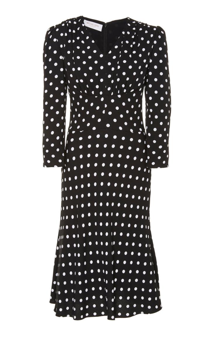 Michael Kors Collection Polka-dot Crepe Dress
