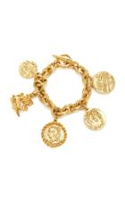 Jennifer Behr Romulus Medallion Brass Bracelet