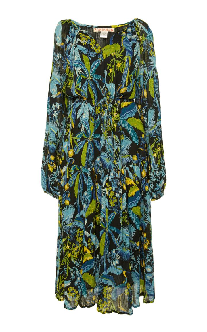 Banjanan Basia Printed Cotton Midi Dress