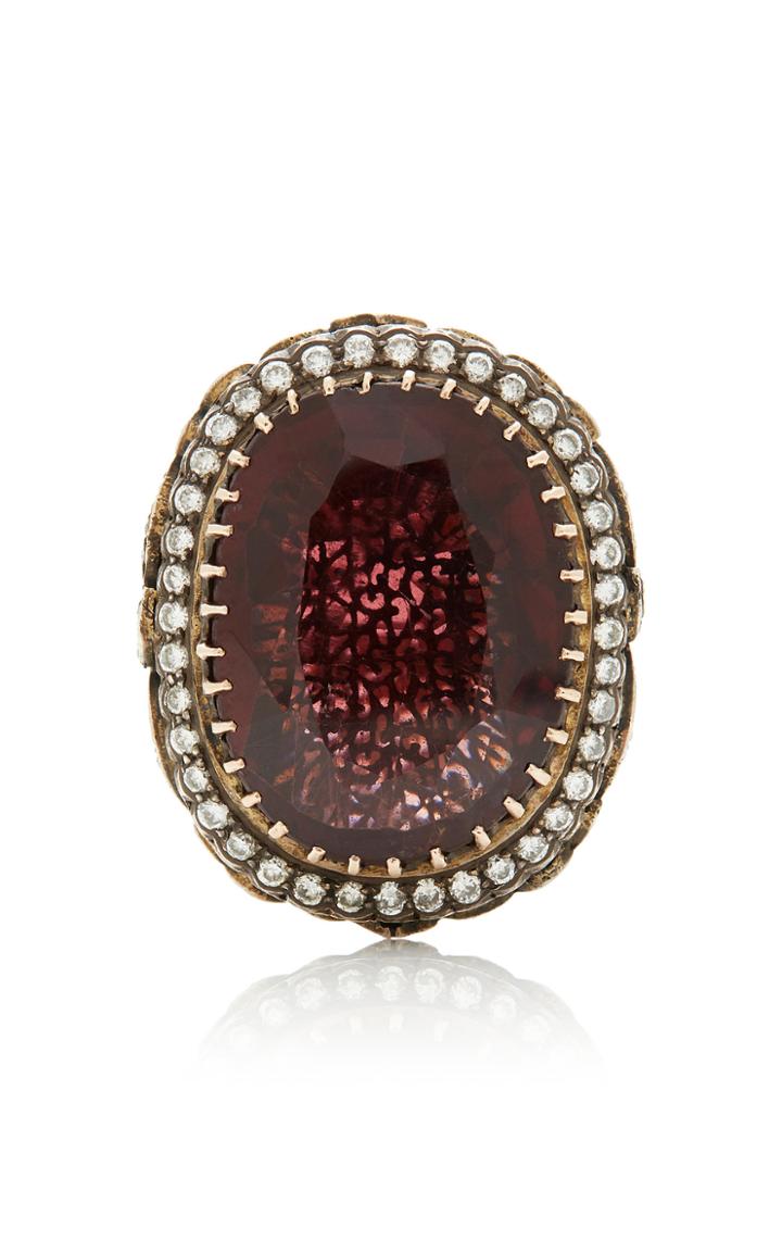 Amrapali 14k Gold Tourmaline And Diamond Ring