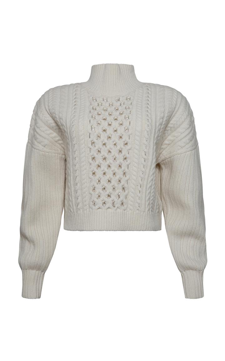 Moda Operandi Jonathan Simkhai Gia Chain Cable Turtleneck Sweater