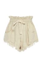 Isabel Marant Talapiz Frayed Silk-twill Mini Shorts