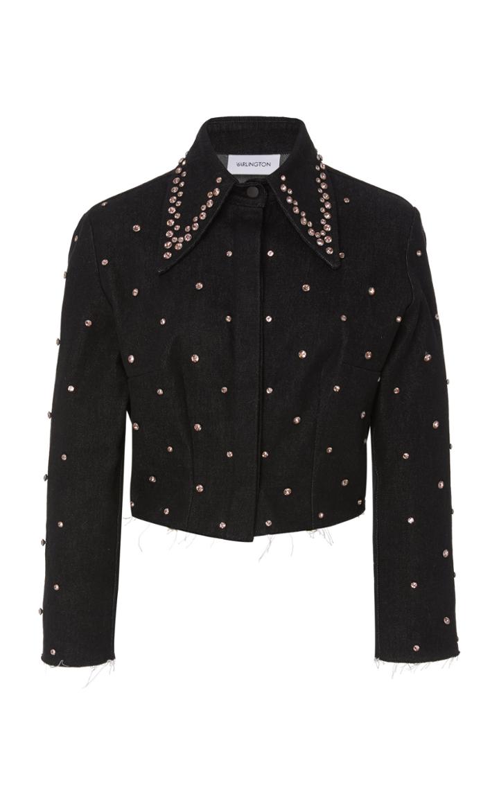 16arlington Cropped Studded Denim Jacket