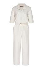 Zeynep Aray Belted Leather Utility Jumpsuit