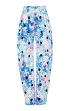 Attico Tapestry Floral Gabardine Wide-leg Pants