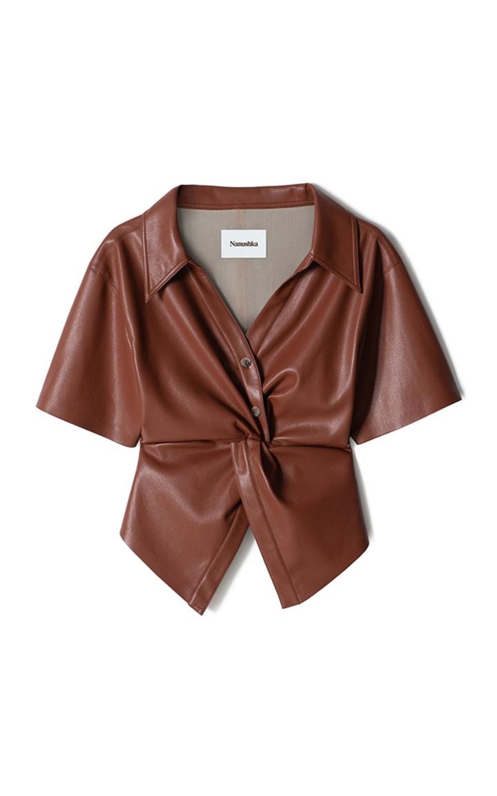 Moda Operandi Nanushka Thora Faux-leather Top