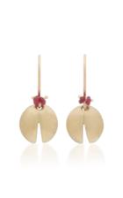 Annette Ferdinandsen Jeweled Ladybugs 18k Gold And Ruby Drop Earrings