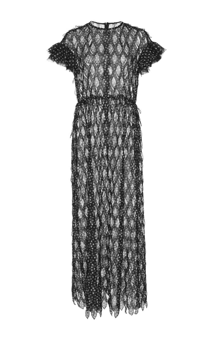 Giambattista Valli Flutter Sleeve Polka Dot Dress
