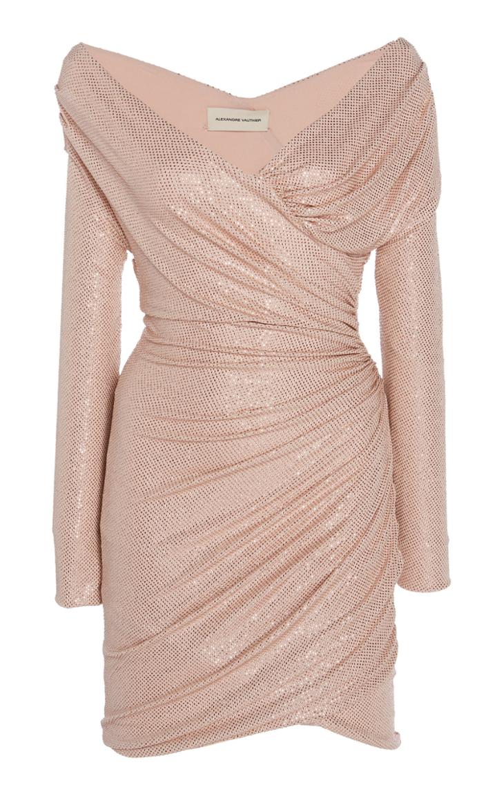 Alexandre Vauthier Off-the-shoulder Sequin Mini Dress