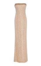 Reem Acra Sequin Embroidered Column Gown