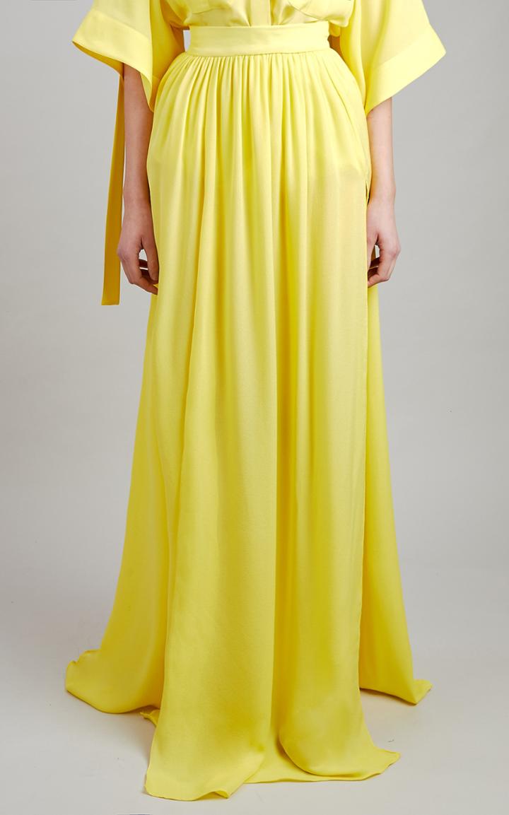 Moda Operandi Elie Saab Silk Chiffon Maxi Skirt
