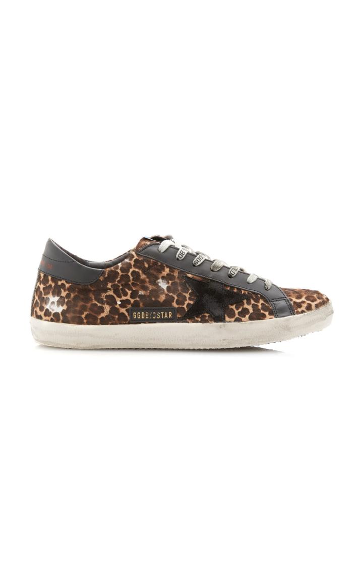 Golden Goose Superstar Leopard-print Low-top Leather Sneakers