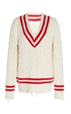 Moda Operandi Michael Kors Collection Distressed Corallina Cashmere Sweater Size: S