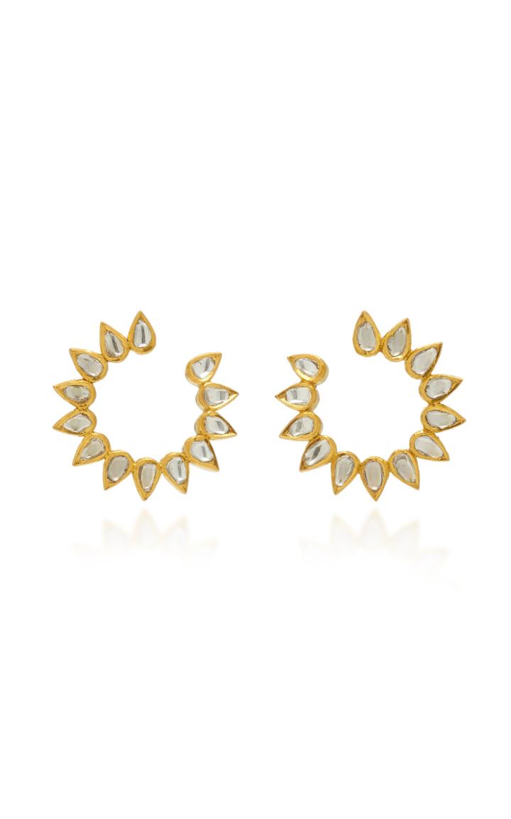 Moda Operandi Amrapali Kundan 18k Gold And Diamond Earrings