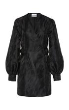 Ganni Satin-jacquard Mini Dress