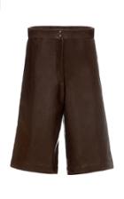 Moda Operandi Studio Cut Pintucked Faux Leather Shorts Size: 34
