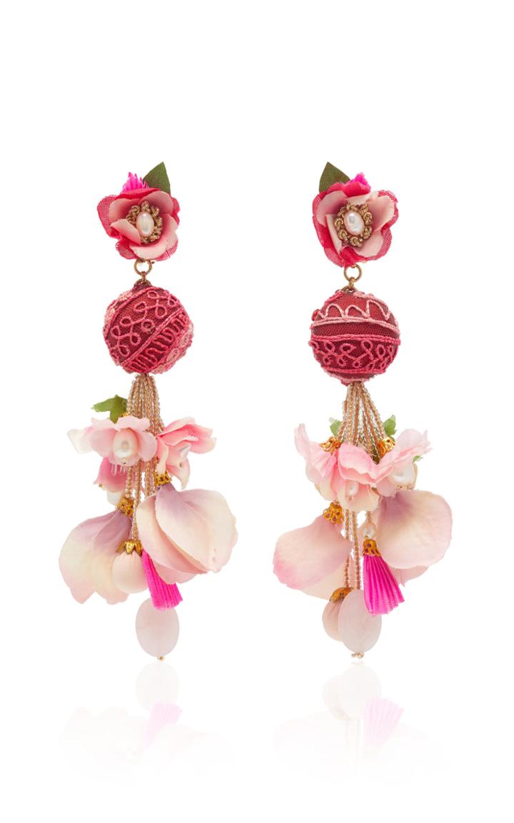 Ranjana Khan Plumeria Floral-embellished Earrings