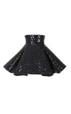 Balmain Quilted Patent Leather Mini Skirt