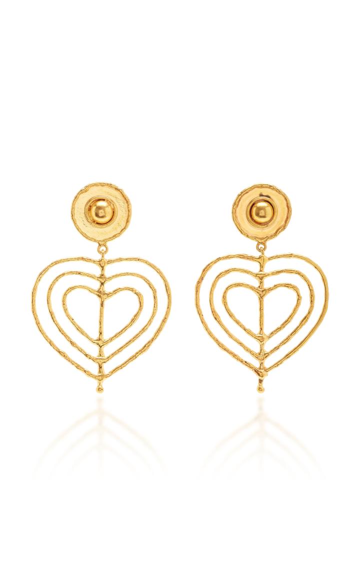 Sylvia Toledano Valentine Gold-plated Heart Earrings