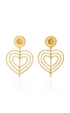 Sylvia Toledano Valentine Gold-plated Heart Earrings