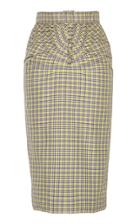 N 21 N&deg;21 Plaid Ruched Pencil Skirt