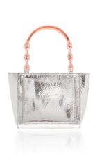 Edie Parker Micro Tote In Crinkled Metallic
