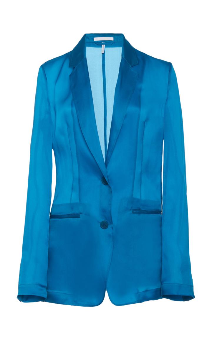 Moda Operandi Helmut Lang Silk Organza Two-button Blazer Size: 0