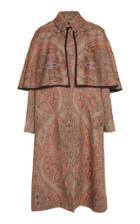 Etro Collared Paisley Wool-silk Coat