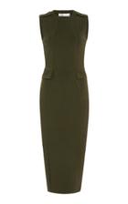 Victoria Beckham Brushed Wool-blend Midi Dress