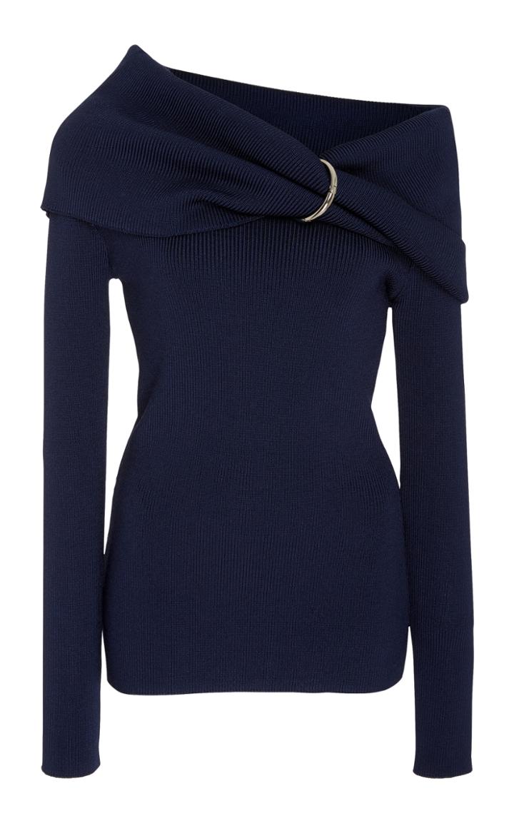 Monse Twist Shawl Knit Sweater