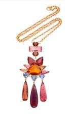 Irene Neuwirth One-of-a-kind 18k Gold Pink Tourmaline And Fire Opal Necklace