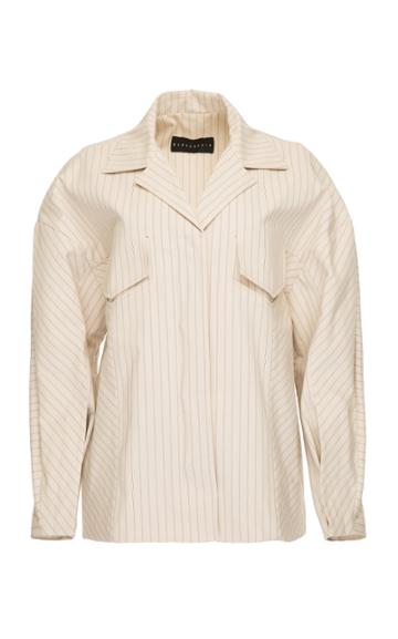 Babukhadia Pointed Collar Stripe Jacket