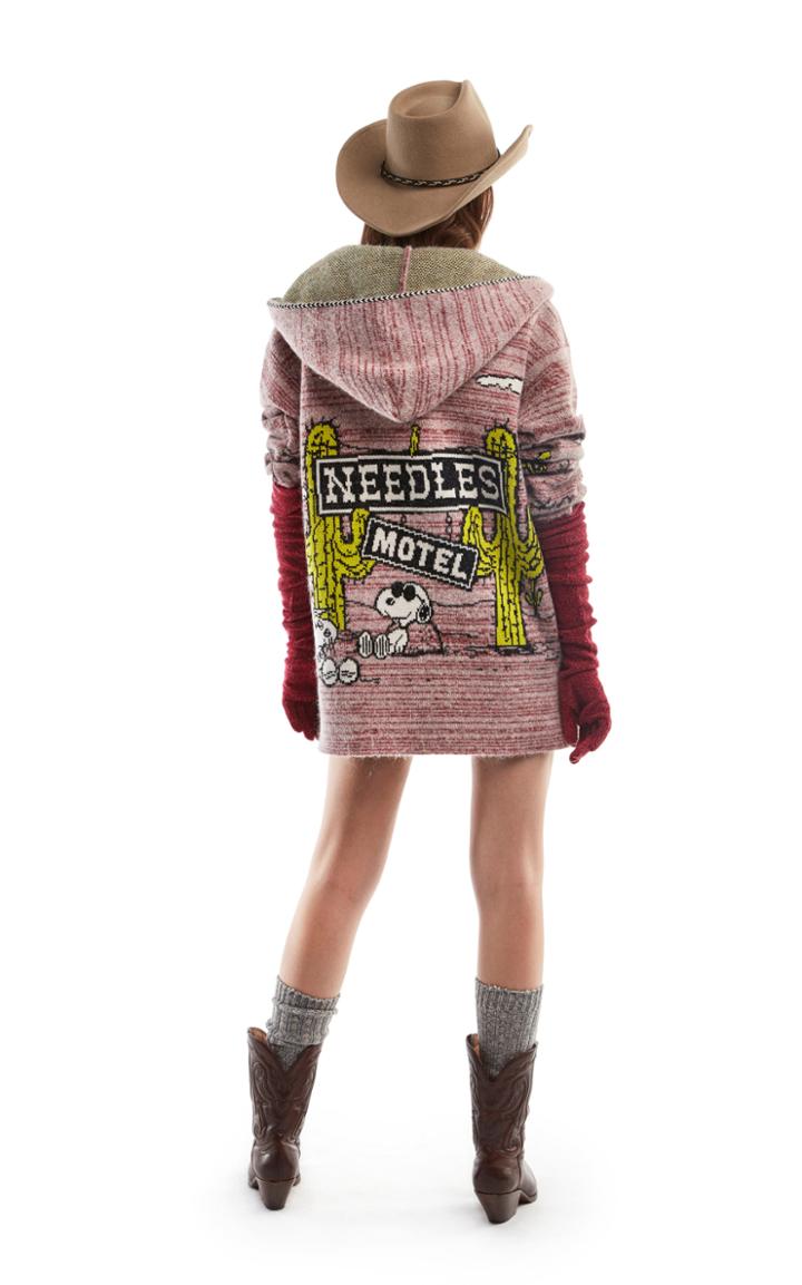 Moda Operandi Alanui Snoopy Needles Motel Wool-blend Hooded Cardigan