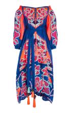 Yuliya Magdych Web Lace Embroidered Silk Dress