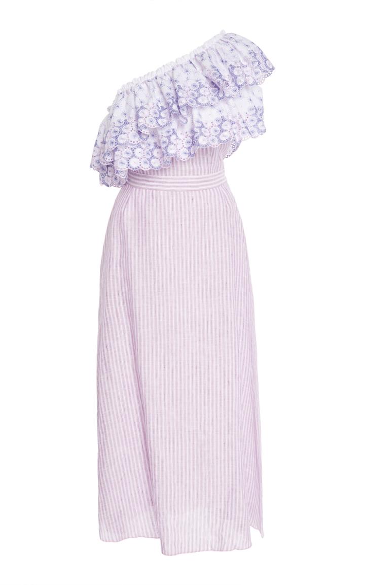 Gl Hrgel One Shoulder Eyelet Dress