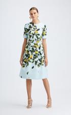 Moda Operandi Oscar De La Renta Belted Lemon Print Day Dress