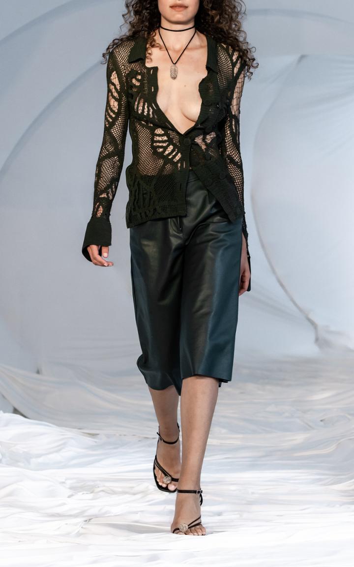 Moda Operandi Christopher Esber Charli Tucked Leather Short