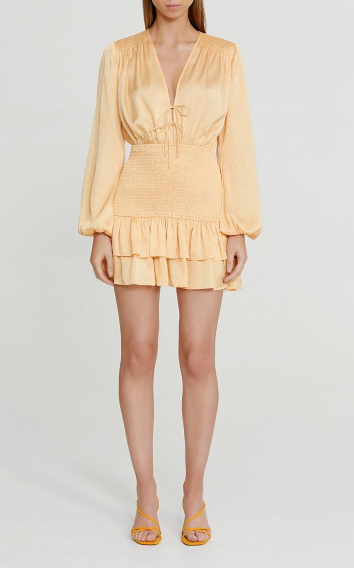 Moda Operandi Significant Other About You Smocked Jacquard Mini Dress